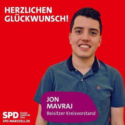 Jon Mavraj, Beisitzer SPD KA- Land