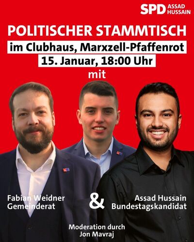 v.l.n.r. Fabian Weidner, Jon Mavraj und Assad Hussain